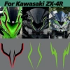 Sticker Fairing Kawasaki Chống Nước Phản Quang Sửa Đổi Cho Ninja ZX-4R, ZX-4RR - Giá 66.000đ (giảm 13.200đ)
