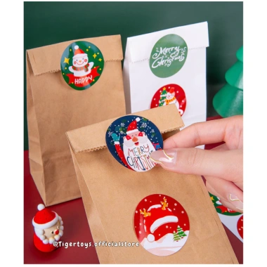 Sticker giáng sinh TIGERTOYS - Hình dán noel dạng cuộn & tấm, không mùi, 11.000₫