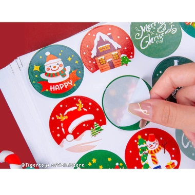 Sticker giáng sinh TIGERTOYS - Hình dán noel dạng cuộn & tấm, không mùi, 11.000₫