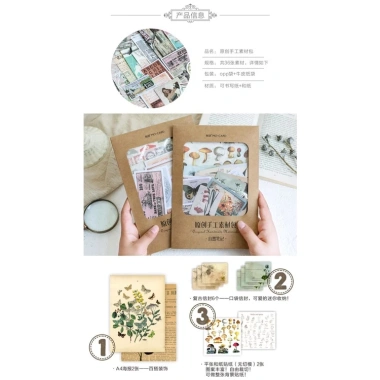 Sticker giấy nền retro 36 tờ - Điện thoại, sổ tay DIY HD102-K77 - Giá 24.000đ