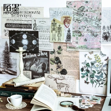Sticker giấy nền retro 36 tờ - Điện thoại, sổ tay DIY HD102-K77 - Giá 24.000đ