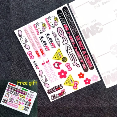 Sticker Hello Kitty KT Cat Dễ Thương Trang Trí Xe Máy, Mũ Bảo Hiểm - 120k 4 Sticker Hello Kitty KT Cat Dễ Thương Trang Trí Xe Máy, Mũ Bảo Hiểm - 120k 4