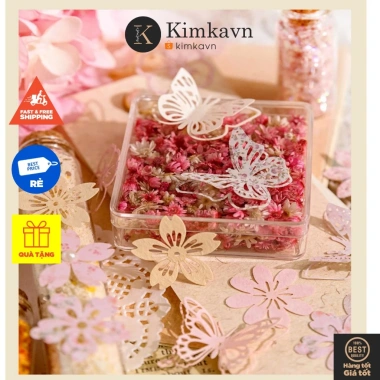Sticker Hình Dán Hoa Lá Viền Nhiều Lớp Trang Trí Sổ Tay Vintage DIY Giá 28,875₫