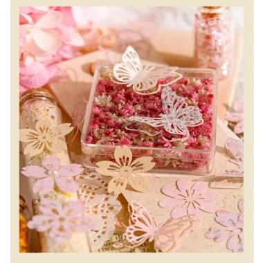 Sticker Hình Dán Hoa Lá Viền Nhiều Lớp Trang Trí Sổ Tay Vintage DIY Giá 28,875₫
