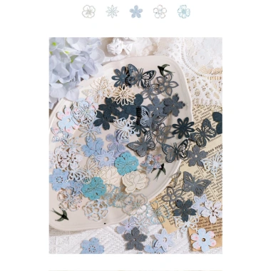Sticker Hình Dán Hoa Lá Viền Nhiều Lớp Trang Trí Sổ Tay Vintage DIY Giá 28,875₫
