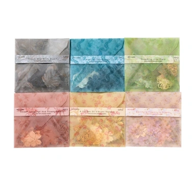 Sticker Hình Dán Hoa Lá Viền Nhiều Lớp Trang Trí Sổ Tay Vintage DIY Giá 28,875₫