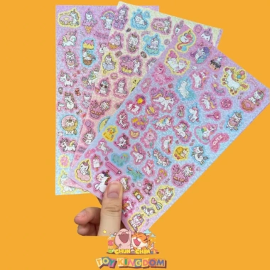 Sticker lấp lánh Kì Lân, Gấu Dâu, Cô Gái Dễ Thương - Trang trí bé giá 16.920đ 4 Sticker lấp lánh Kì Lân, Gấu Dâu, Cô Gái Dễ Thương - Trang trí bé giá 16.920đ 4