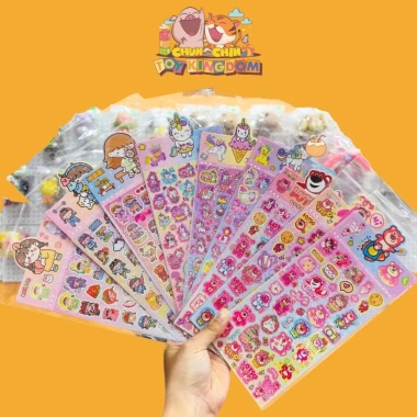 Sticker lấp lánh Kì Lân, Gấu Dâu, Cô Gái Dễ Thương - Trang trí bé giá 16.920đ