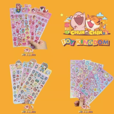 Sticker lấp lánh Kì Lân, Gấu Dâu, Cô Gái Dễ Thương - Trang trí bé giá 16.920đ