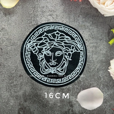 Sticker logo mặt Vesacc tròn 16cm - ủi nhiệt, bền màu, giá chỉ 14.900₫