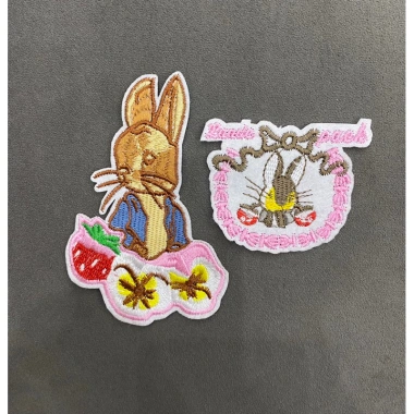 Sticker Logo Patch Thêu Bộ Thỏ Nâu ủi nhiệt - Giá chỉ 8.000 VND