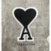 Sticker logo patch thêu tim A có keo ủi - Giá 6.000đ giảm từ 7.800đ, dán nhanh 4