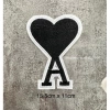 Sticker logo patch thêu tim A có keo ủi - Giá 6.000đ giảm từ 7.800đ, dán nhanh 5