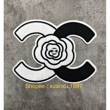 Sticker logo patch thêu X chane 16x21cm keo ép, vá áo ủi đẹp, giá ưu đãi 16.100₫ 2