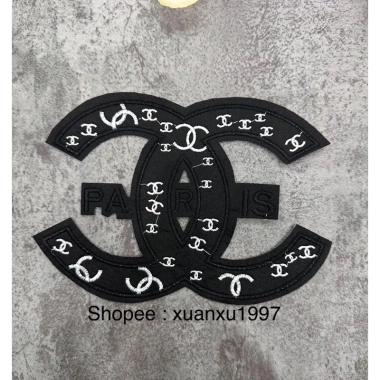 Sticker logo patch thêu X chane 16x21cm keo ép, vá áo ủi đẹp, giá ưu đãi 16.100₫ 3