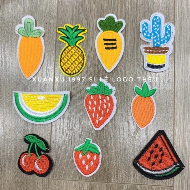 Sticker Logo thêu các loại quả 9.000đ - Độc đáo, bền màu, thích hợp làm quà tặng