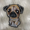 Sticker logo thêu chó nâu – Dán đẹp, bền, giá chỉ 17.000₫ ưu đãi