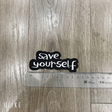 Sticker Logo Thêu Chữ Save Yourself - Giá 5.000đ, Dán Xe, Phong Cách Cá Nhân 2