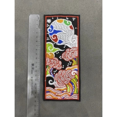 Sticker logo Thêu Cò Trăng Nước gắn áo dài keo ủi dễ dán, giá ưu đãi 20.500₫