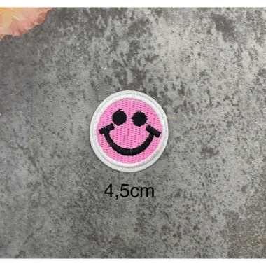 Sticker logo thêu mặt cười Drew 5cm - ủi nhiệt, giá chỉ 5.000đ, giảm giá đặc biệt