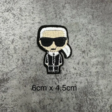 Sticker Logo Thêu Ông Già Đeo Kính - ủi nhiệt, bền màu, giá chỉ 7.520đ