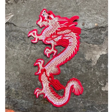 Sticker Logo Thêu RỒng 1 Màu 26x15cm - Gắn Áo Dài Giá Ưu Đãi 29.700 VND