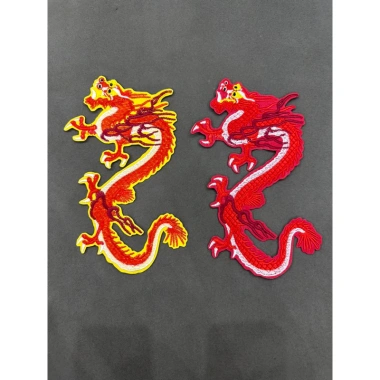 Sticker Logo Thêu RỒng 1 Màu 26x15cm - Gắn Áo Dài Giá Ưu Đãi 29.700 VND