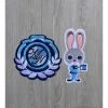 Sticker logo thỏ xanh 2 hình ủi nhiệt mẫu mới – In chất lượng, giá chỉ 13.500₫