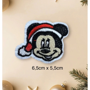 Sticker Mickey Noel thêu ủi nhiệt - Giá ưu đãi 7.000₫, chất liệu bền, dán dễ dàng