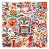Sticker múa lân Tết 50/100/200 miếng – graffiti sáng tạo, dán ly, vali, laptop 50.000 VND 2