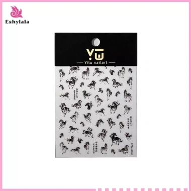 Sticker Nail Art DIY Kiểu Tranh Mực Ngựa Trắng - Decal Làm móng tay Giá 44.550 (Mới)
