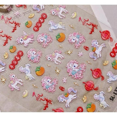 Sticker nail Tết 5D siêu nổi con giáp Ngựa 2.026 Giá chỉ 9.310 VND giảm 11.731 VND