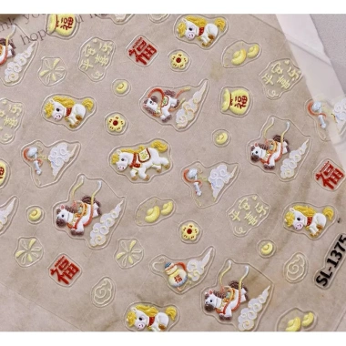 Sticker nail Tết 5D siêu nổi con giáp Ngựa 2.026 Giá chỉ 9.310 VND giảm 11.731 VND