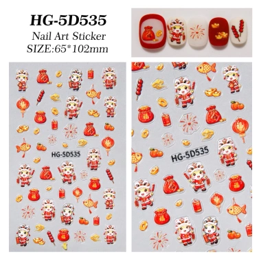 Sticker nail Tết 5D siêu nổi con giáp Ngựa 2.026 Giá chỉ 9.310 VND giảm 11.731 VND