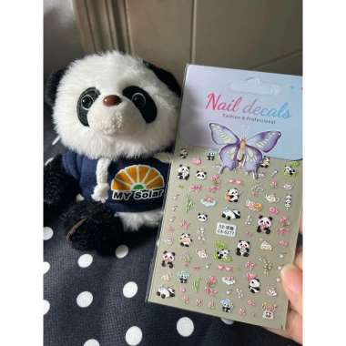 Sticker Nhãn Dán Gấu Trúc Panda Hoa Siêu Dễ Thương Trang Trí Điện Thoại Laptop 26.000₫