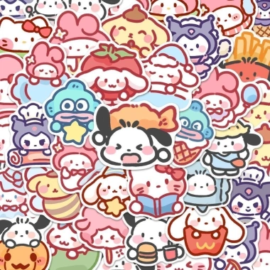 Sticker Nhãn Dán Sanrio Dán Sổ Tay - Trang Trí Tiệm, Tặng Hộp Khi Mua 200 Hình - Chỉ 8.900đ