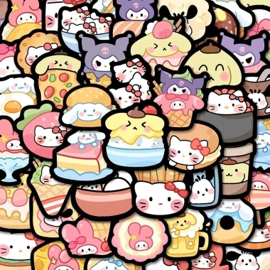 Sticker Nhãn Dán Sanrio Dán Sổ Tay - Trang Trí Tiệm, Tặng Hộp Khi Mua 200 Hình - Chỉ 8.900đ