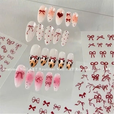 Sticker nơ đỏ Tết 2.025 - Nhiều mẫu độc đáo, giá chỉ 10.000đ, giảm từ 12.900đ