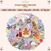 Sticker Party Bear Set 10/25 Nắng Decor Chống thấm nước dán mũ bảo hiểm laptop
