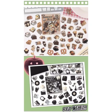 Sticker Retro Trong Suốt Chống Thấm Nước - Decal Decor Dán Notebook, Điện Thoại, Bình Nước 50 Miếng Giá Ưu Đãi 21,120₫ 8