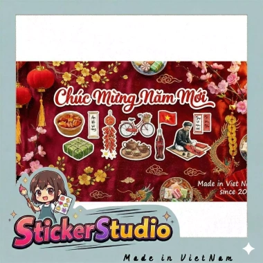 Sticker Tết 2.026 Bính Ngọ - Hình Dán Cổ Truyền Trang Trí Bao Lì Xì, Thiệp, Hộp Quà, Bình Nước - Giá chỉ 29.000 VND