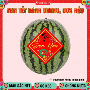 Sticker Tết 2.026 Dán Bánh Chưng, Bánh Tét, Dưa Hấu, Bưởi - Keo Dán Dễ Dàng, Giá 15.819 VNĐ