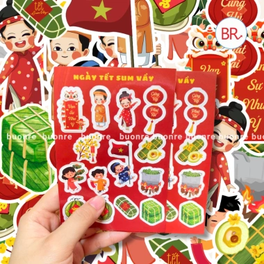Sticker Tết 2.026 Set 3-5-10 Decal Cửa Kính - Trang trí quán cafe, shop, nhà - Mẫu đẹp xuân bình an may mắn - 38.999 VND 2