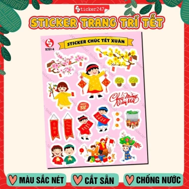 Sticker Tết 2.026 Trang Trí Bao Lì Xì - Decal Chống Nước Cute, Dán Quà Tặng Năm Mới, Giá 12.900 VND (Giá Gốc 15.609 VND)