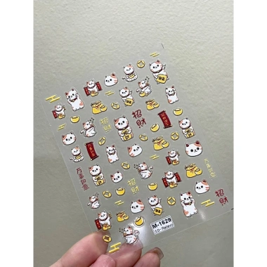 Sticker Tết lụa nổi 5D miếng dán móng tay siêu bền, giá chỉ 10.000đ