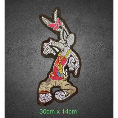 Sticker thêu logo hình thỏ hiphop ủi nhiệt - Giá chỉ 28.500đ, giảm từ 35.625đ