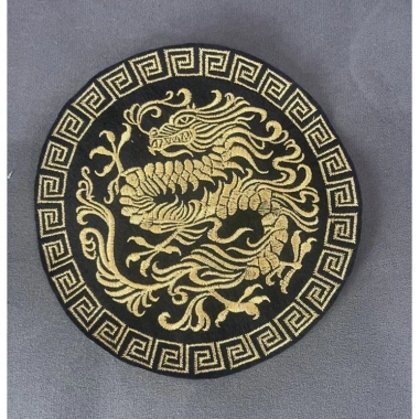 Sticker thêu tròn rồng 16cm - Trang trí độc đáo, giảm còn 14.800 VNĐ