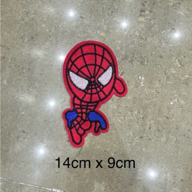 Sticker thêu ủi Siêu Nhân và Người Nhện dán tường laptop giá chỉ 5.800 VND giảm 6