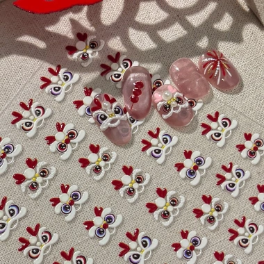 Sticker trang trí Tết Lân năm mới - Hình sinh động, dán dễ, giá ưu đãi 25.000 VND