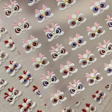 Sticker trang trí Tết Lân năm mới - Hình sinh động, dán dễ, giá ưu đãi 25.000 VND